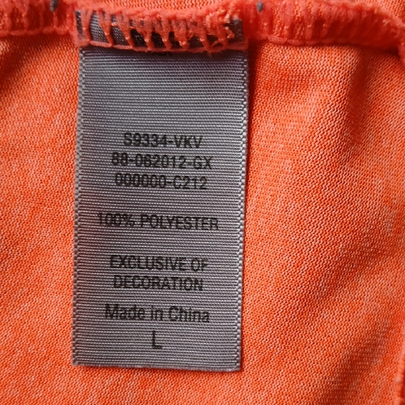 Champion Orange Fitted Cap Sleeve‎ T-Shirt - Picture 4 of 6